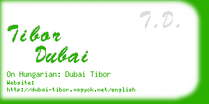 tibor dubai business card